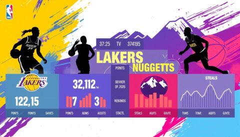 lakers vs denver nuggets match player stats