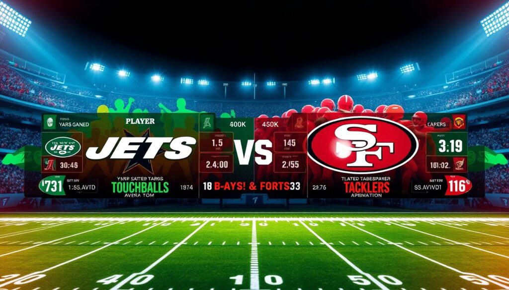 new york jets vs 49ers match player stats